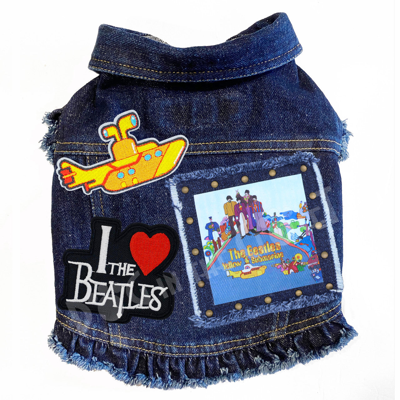 Rock Star (The Beatles) Yellow Submarine Denim Dog Jacket alternate view