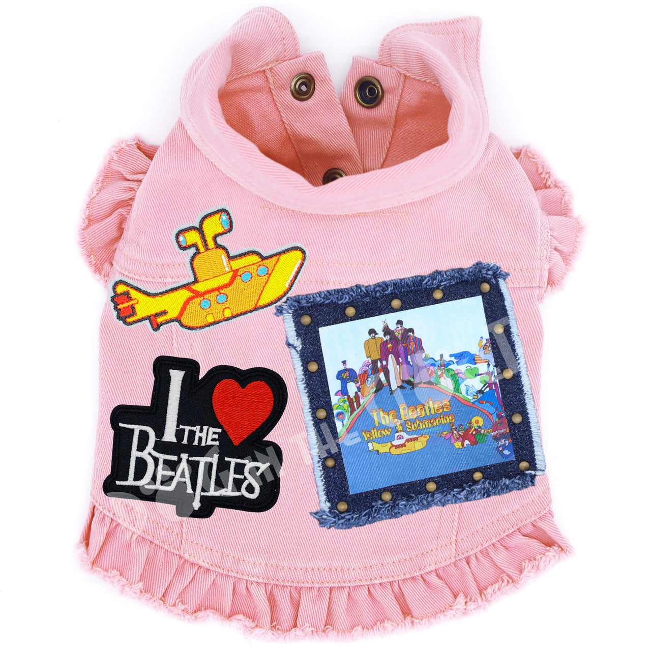 Rock Star (The Beatles) Yellow Submarine Denim Dog Jacket alternate view