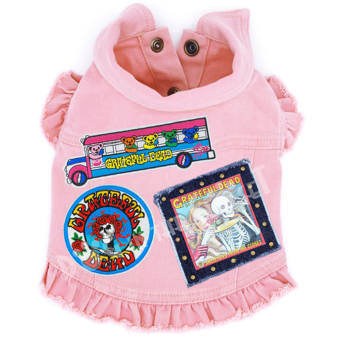 Rock Star (Grateful Dead) Skeletons from the Closet Denim Dog Jacket alternate view