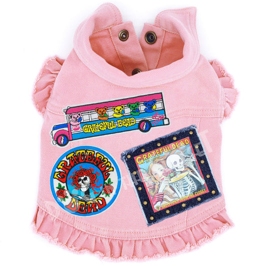 Rock Star (Grateful Dead) Skeletons from the Closet Denim Dog Jacket alternate view