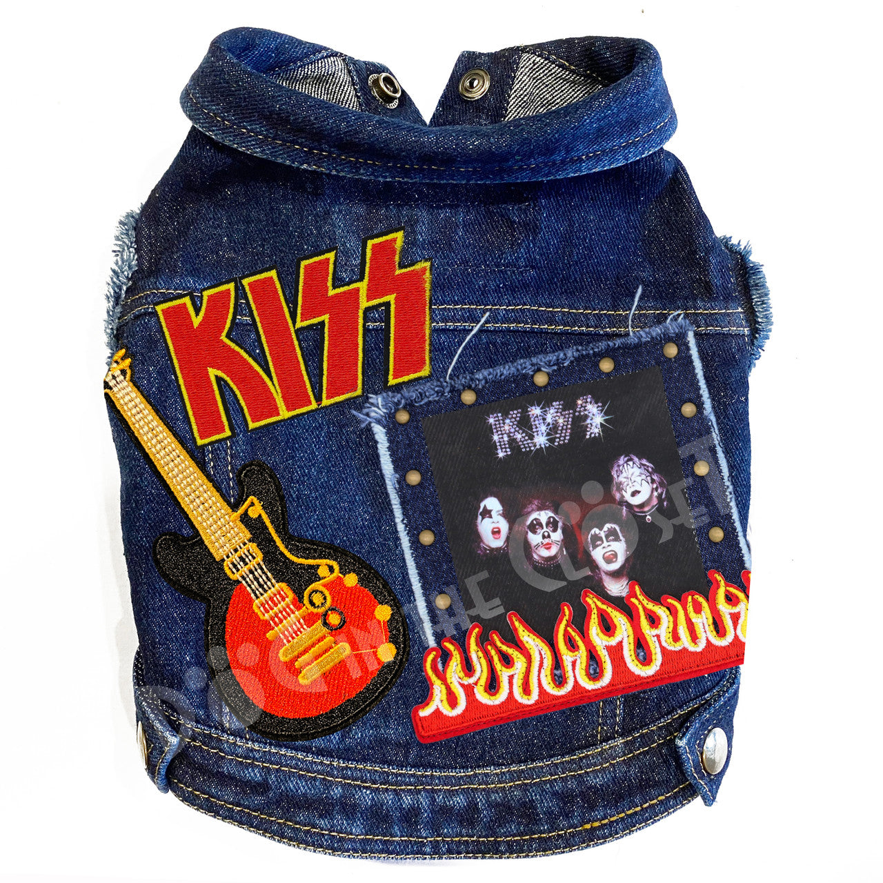 Rock Star - Kiss - Denim Dog Jacket alternate view