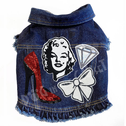 Marilyn Monroe Denim Dog Jacket alternate view