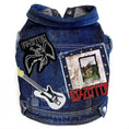 Load image into Gallery viewer, Rock Star - Led Zeppelin - Denim Dog Jacket alternate view
