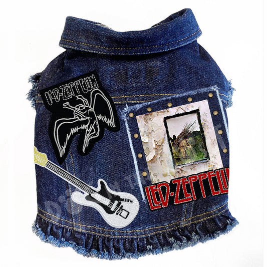 Rock Star - Led Zeppelin - Denim Dog Jacket alternate view