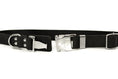 Load image into Gallery viewer, Modern Style Quick-Release Midnight Black Leather Dog Collar - image 2
