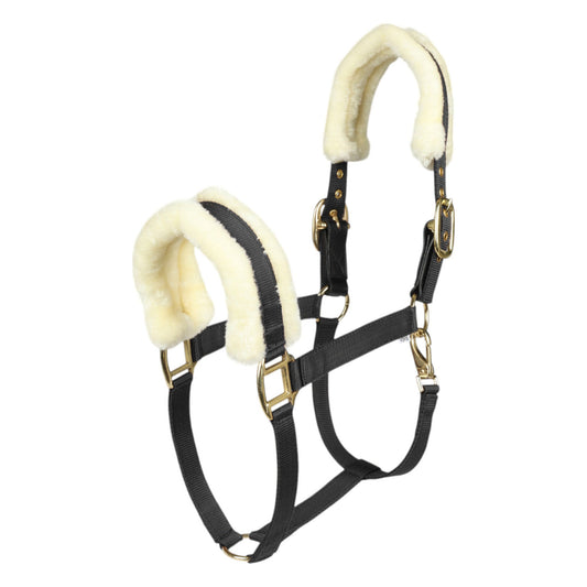 Henri de Rivel Sherpa Fleece Halter with Leather Breakaway - image 2