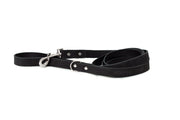Modern Style Midnight Black Leather Leash