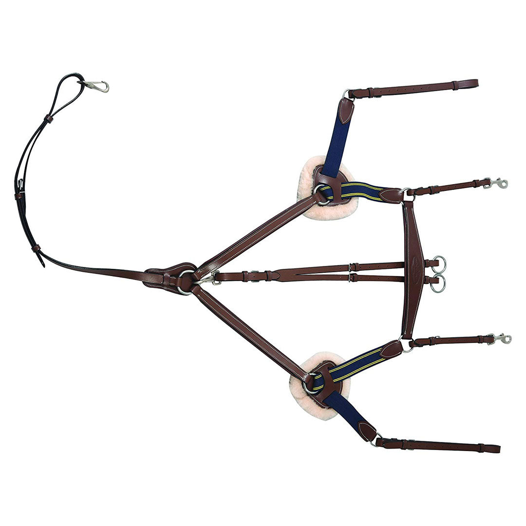Henri de Rivel Pro 5 Point Elastic Breastplate Martingale with Running Attachment - image 3