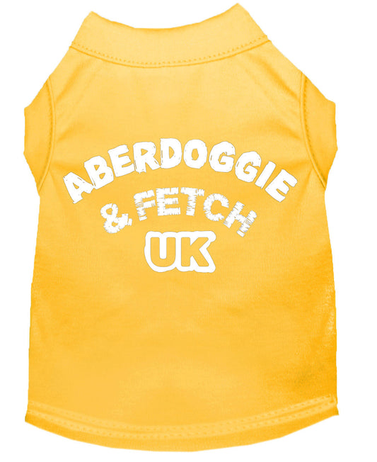 Pet Dog & Cat Shirt Screen Printed, "Aberdoggie and Fetch UK"