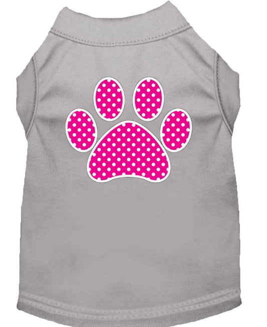 Pet Shirt "Pink Swiss Dot Paw"