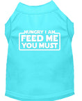 Load image into Gallery viewer, Pet Dog & Cat Shirt Screen Printed, "Hungry I Am, Feed Me You Must"
