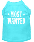 Load image into Gallery viewer, Pet Dog & Cat Shirt Screen Printed, "Most Wanted"
