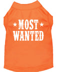 Load image into Gallery viewer, Pet Dog & Cat Shirt Screen Printed, "Most Wanted"
