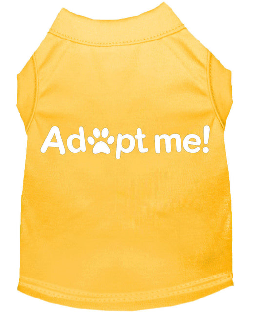 Pet Dog & Cat Shirt Screen Printed, "Adopt Me"