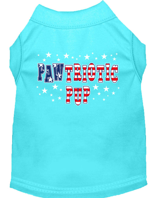 Pet Dog & Cat Shirt Screen Printed, "Pawtriotic Pup"