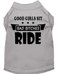 Load image into Gallery viewer, Pet Shirt "Good Girls Sit, Bad Bitches Ride"

