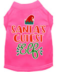 Load image into Gallery viewer, Christmas Pet Dog & Cat Shirt Screen Printed, "Santa's Cutest Elf"
