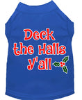 Load image into Gallery viewer, Christmas Pet Dog & Cat Shirt Screen Printed, "Deck The Halls, Y'all"
