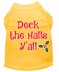 Load image into Gallery viewer, Christmas Pet Dog & Cat Shirt Screen Printed, "Deck The Halls, Y'all"
