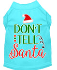 Load image into Gallery viewer, Christmas Pet Dog & Cat Shirt Screen Printed, "Don't Tell Santa"
