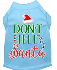 Load image into Gallery viewer, Christmas Pet Dog & Cat Shirt Screen Printed, "Don't Tell Santa"
