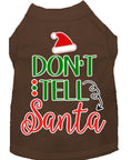 Load image into Gallery viewer, Christmas Pet Dog & Cat Shirt Screen Printed, "Don't Tell Santa"
