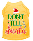 Load image into Gallery viewer, Christmas Pet Dog & Cat Shirt Screen Printed, "Don't Tell Santa"
