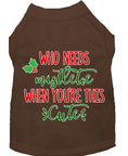 Load image into Gallery viewer, Christmas Pet Dog & Cat Shirt Screen Printed, "Who Needs Mistletoe"
