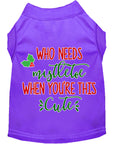 Load image into Gallery viewer, Christmas Pet Dog & Cat Shirt Screen Printed, "Who Needs Mistletoe"

