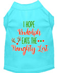 Load image into Gallery viewer, Christmas Pet Dog & Cat Shirt, "I Hope Rudolph Eats The Naughty List"
