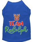 Load image into Gallery viewer, Christmas Pet Dog & Cat Shirt Screen Printed, "Team Rudolph"
