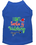 Load image into Gallery viewer, Christmas Pet Dog & Cat Shirt Screen Printed, "I Can't, Santa is Watching"
