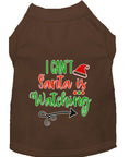 Load image into Gallery viewer, Christmas Pet Dog & Cat Shirt Screen Printed, "I Can't, Santa is Watching"
