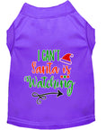 Load image into Gallery viewer, Christmas Pet Dog & Cat Shirt Screen Printed, "I Can't, Santa is Watching"
