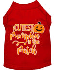 Load image into Gallery viewer, Halloween Pet Dog & Cat Shirt Screen Printed, "Cutest Pumpkin In The Patch"
