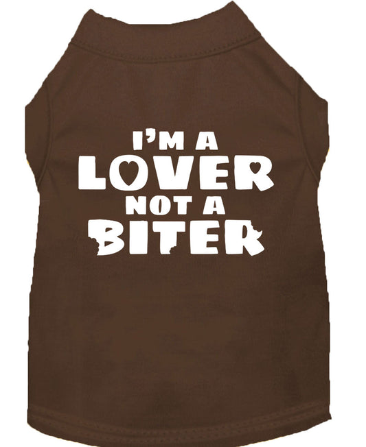 Pet Shirt "I'm A Lover, Not A Biter"