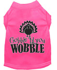 Load image into Gallery viewer, Pet Dog & Cat Shirt Screen Printed, "Gobble Til Ya Wobble"
