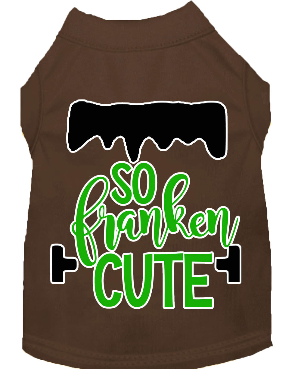 Pet Dog & Cat Shirt Screen Printed, "So Franken Cute"