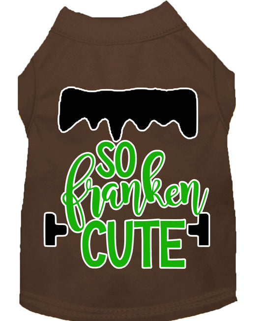 Pet Dog & Cat Shirt Screen Printed, "So Franken Cute"