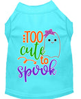 Load image into Gallery viewer, Halloween Pet Dog & Cat Shirt, "Too Cute To Spook - Girly Ghost"
