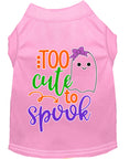 Load image into Gallery viewer, Halloween Pet Dog & Cat Shirt, "Too Cute To Spook - Girly Ghost"
