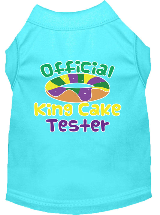 Pet Dog & Cat Shirt Screen Printed, "King Cake Tester"