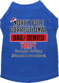 Load image into Gallery viewer, Christmas Pet Dog & Cat Shirt Screen Printed, "North Pole Correctional"
