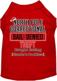 Load image into Gallery viewer, Christmas Pet Dog & Cat Shirt Screen Printed, "North Pole Correctional"
