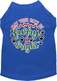 Load image into Gallery viewer, Christmas Pet Dog and Cat Shirt Screen Printed, "Furry & Bright"
