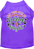 Load image into Gallery viewer, Christmas Pet Dog and Cat Shirt Screen Printed, "Furry & Bright"
