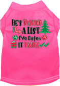 Load image into Gallery viewer, Christmas Pet Dog and Cat Shirt, "He's Making A List, I've Eaten It Twice"
