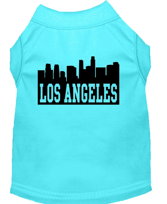 Pet Dog & Cat Shirt Screen Printed, "Los Angeles Skyline"