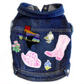 Load image into Gallery viewer, Texas Bluebonnet - Denim Dog Jacket alternate view
