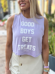 Good Boys Get Treats Crop Tank | Gift for Dog Moms | Made in USA